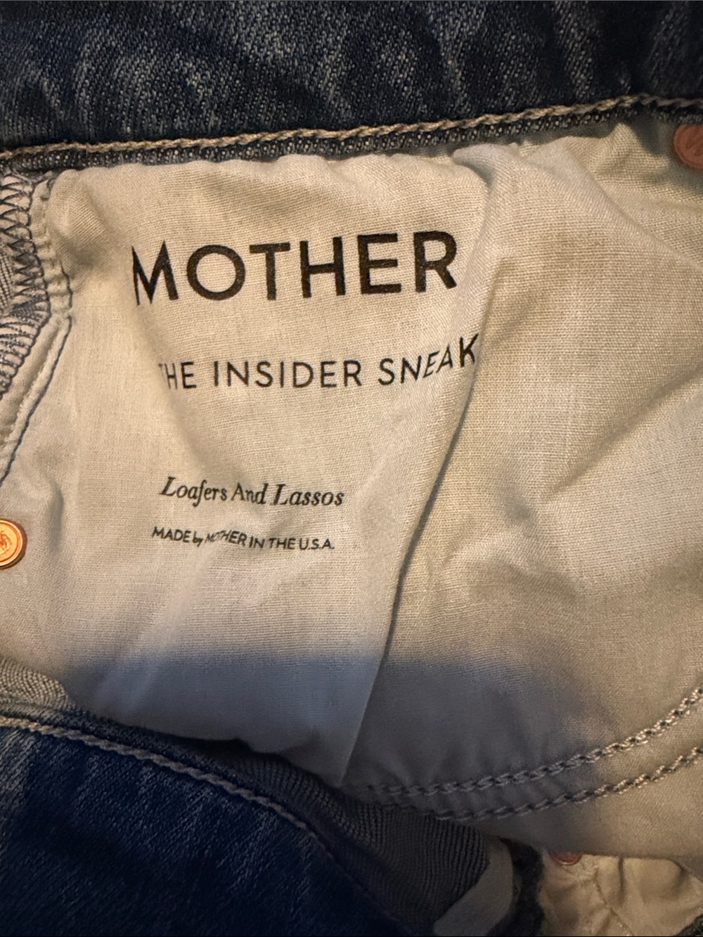 MOTHER The Insider Sneak Women's Jeans - Dark Blue Denim